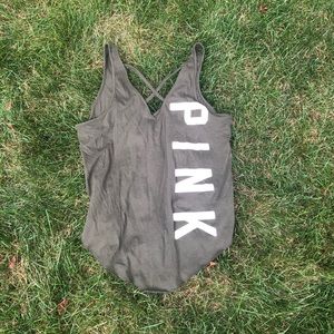 Green/White tank top